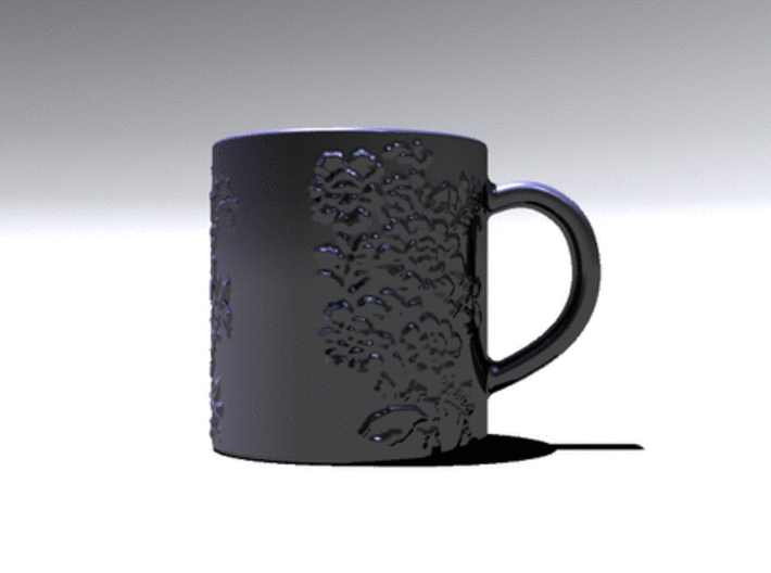 Cup With Roses 3d printed 