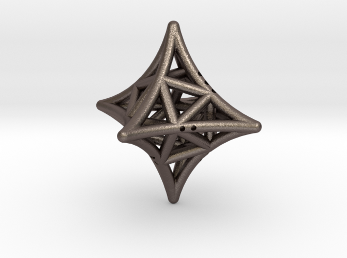 Concave Octahedron with included Icosahedron 3d printed