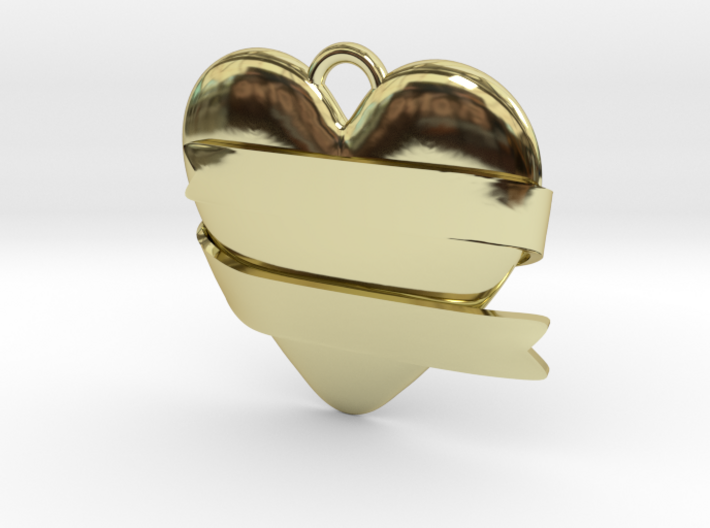 Heart With Ribbon 3d printed