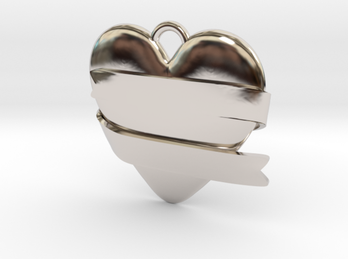 Heart With Ribbon 3d printed