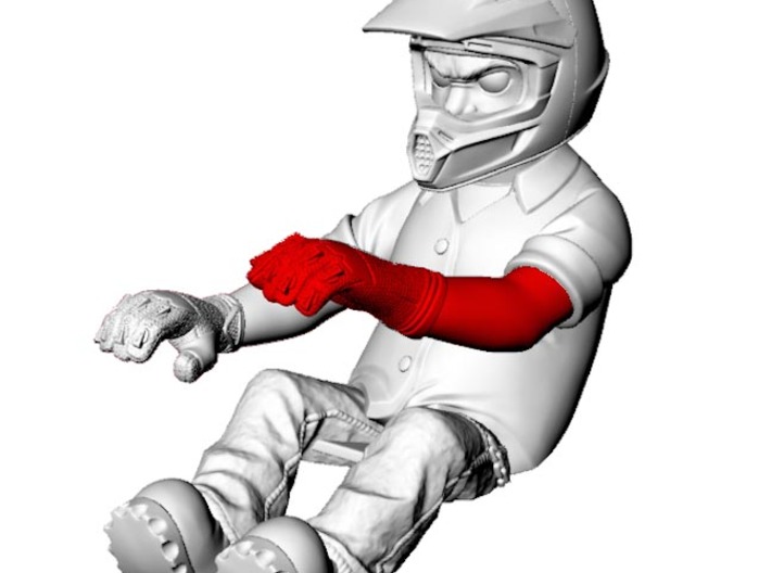 WW10007 Wild Willy Glamis driver arm - LEFT 3d printed Purchase only includes red part. See link below to purchase the complete figure