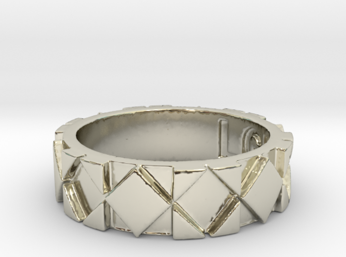 Futuristic Rhombus Ring Size 4 3d printed