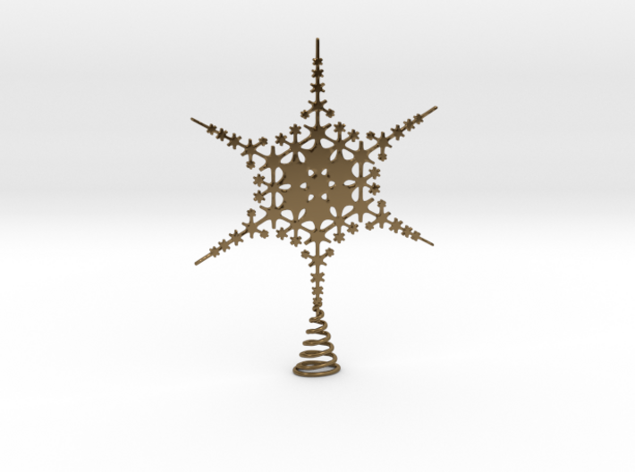 Sparkle Snow Star - Fractal Tree Top - HP3 - S 3d printed