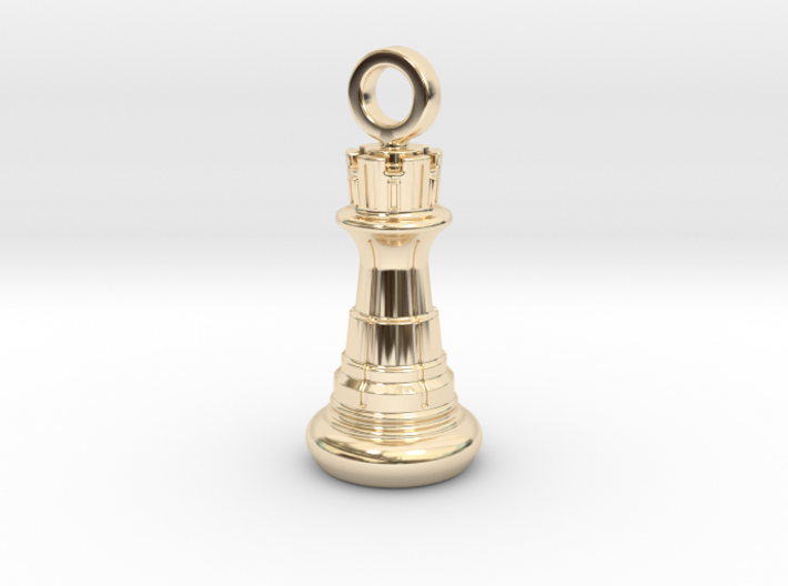 Chess Rook Pendant 3d printed