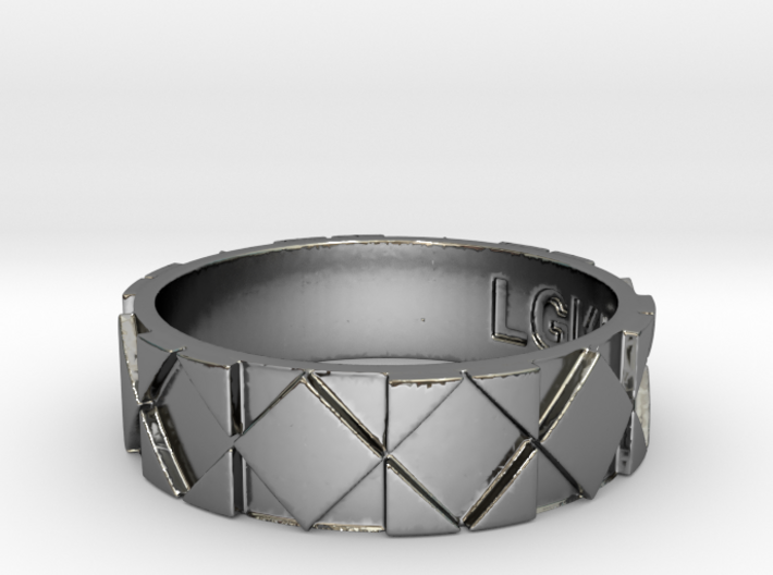 Futuristic Rhombus Ring Size 13 3d printed
