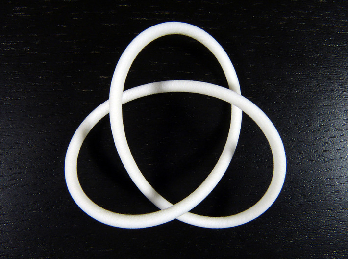 Trefoil spine (knot only) 3d printed 