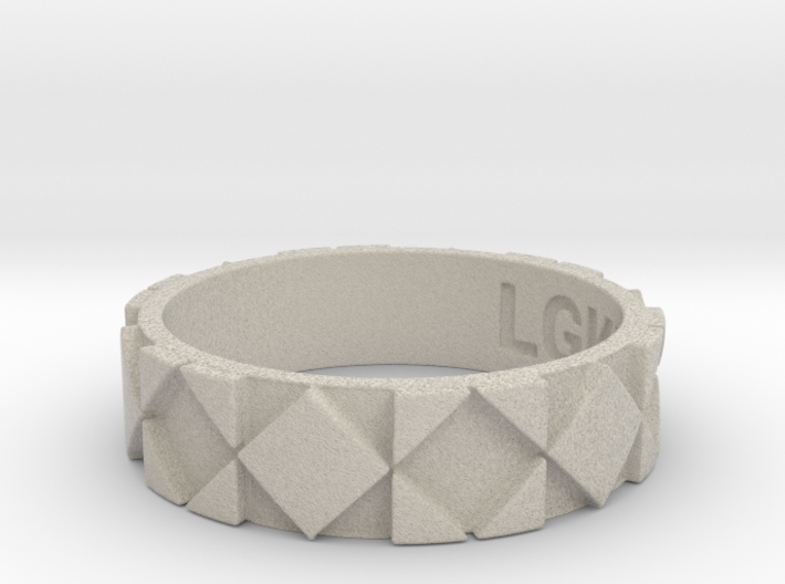 Futuristic Rhombus Ring Size 10 3d printed