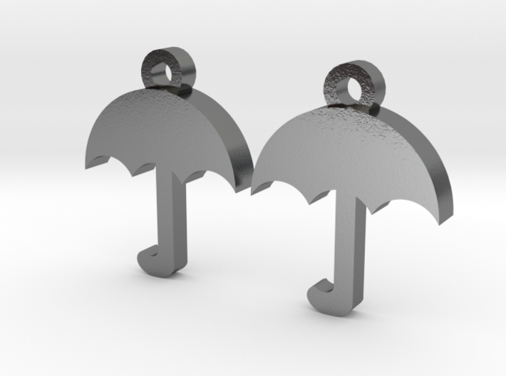 Umbrella Earrings 3d printed