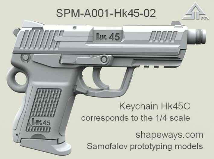 SPM-A001-Hk45-02 Heckler &amp; Koch 45C Keychain 3d printed
