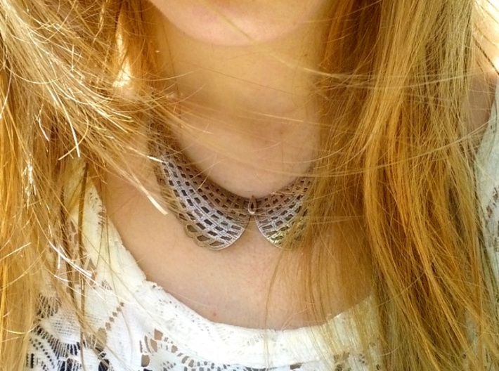 Collar Necklace (Mesh Edition) 3d printed Stainless Steel