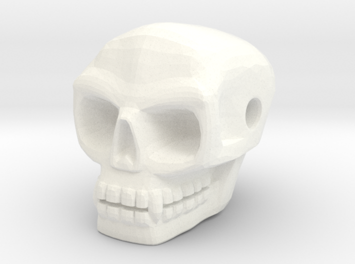 Skull bead (Side threading) 3d printed 