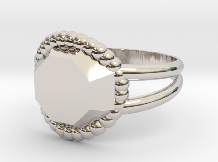 Size 6 Diamond Ring A 3d printed