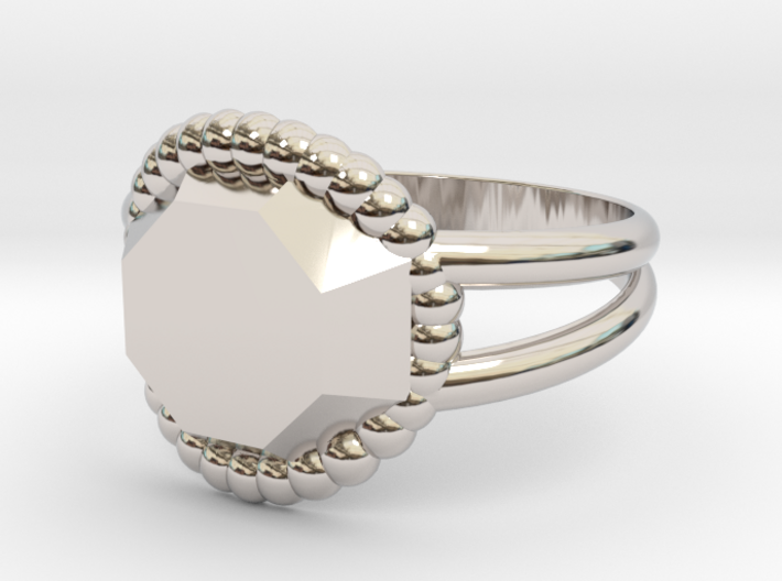 Size 7 Diamond Ring A 3d printed