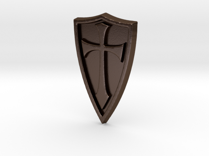 Cross Shield Pendant 3d printed