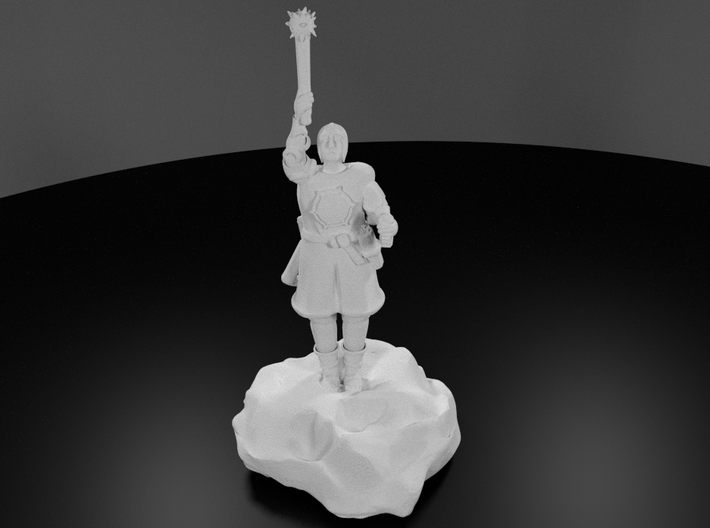 Human Cleric Zealot Of Pelor with Mace 3d printed 3D Render