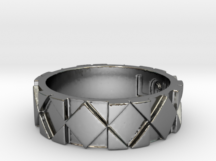Futuristic Rhombus Ring Size 7 3d printed