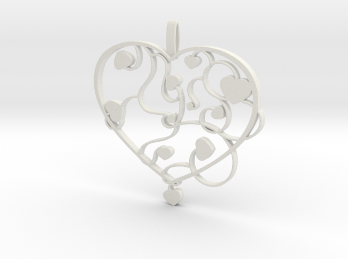 Heart jewellery 3d printed
