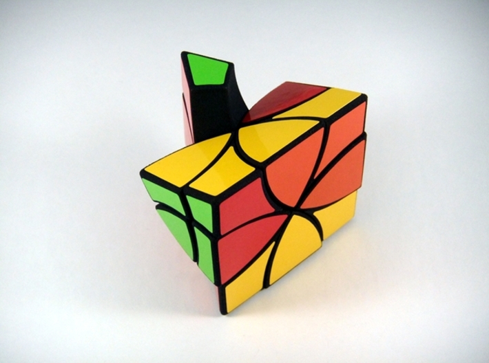 Curvy Jumble Prism Puzzle 3d printed Two Turns