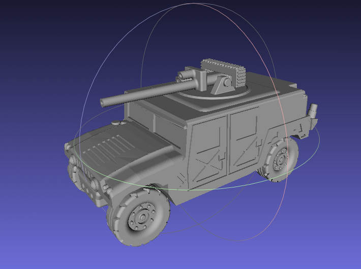 1/144 Humvee with Bushmaster (Single Pack) 3d printed