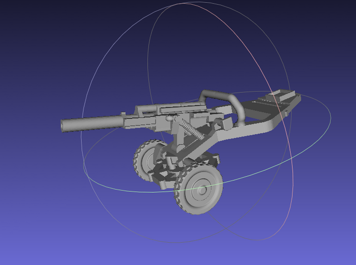 1/144 M102 Howitzer 3d printed