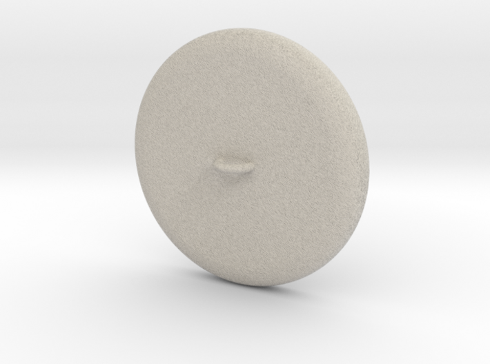 Button Plain Base WithRing Inches Remeshed 3d printed