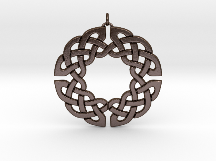 Circular Celtic Knot Pendant 3d printed