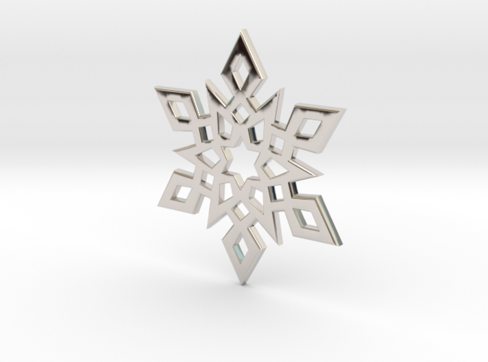 Snowflake Pendant 2 3d printed