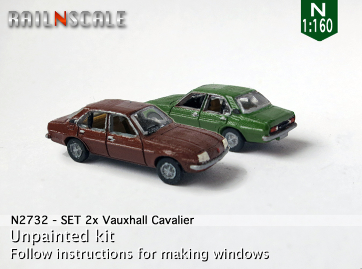 SET 2x Vauxhall Cavalier (N 1:160) 3d printed