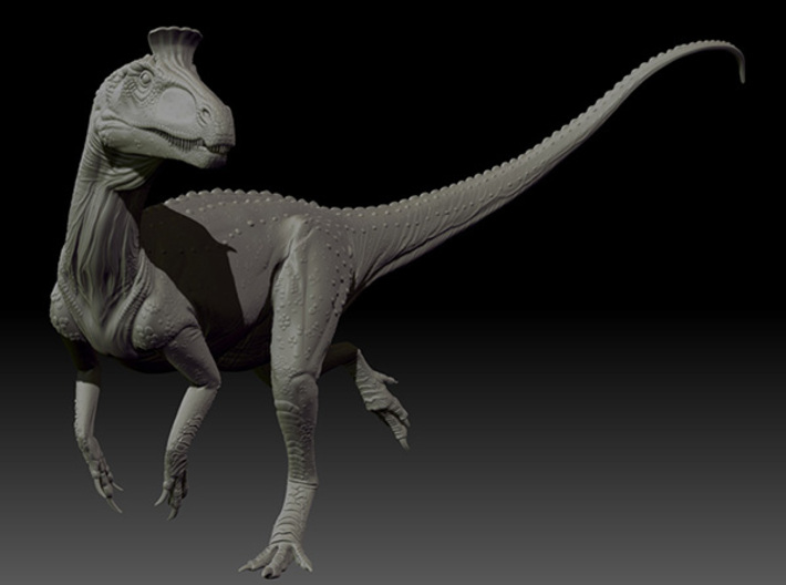 1/40 Cryolophosaurus - Running 3d printed Zbrush render of front view