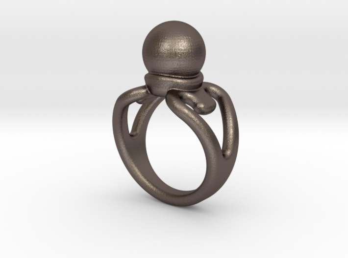 Black Pearl Ring 19 - Italian Size 19 3d printed