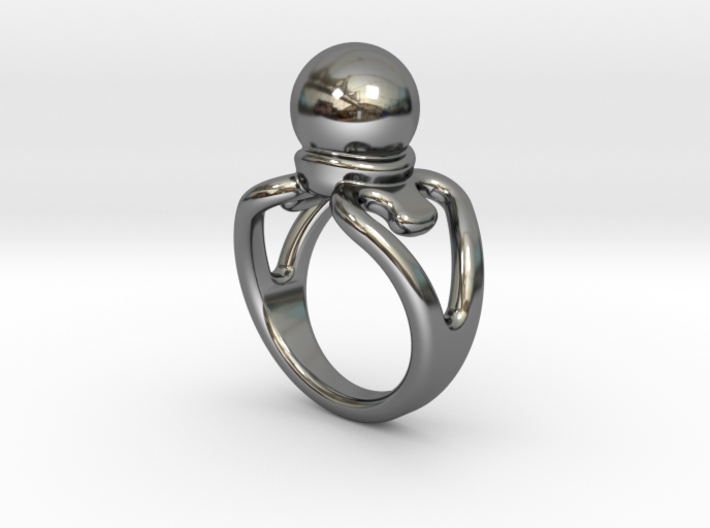 Black Pearl Ring 31 - Italian Size 31 3d printed