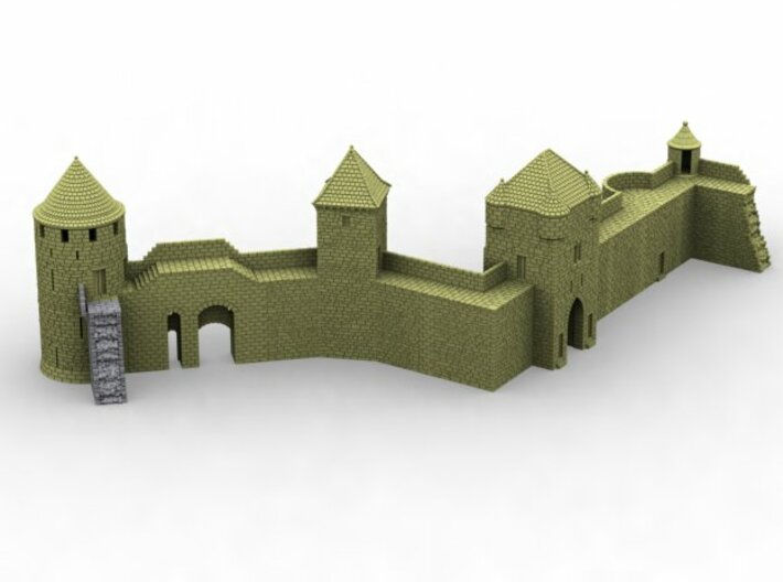 NF8 Modular fortified wall 3d printed 