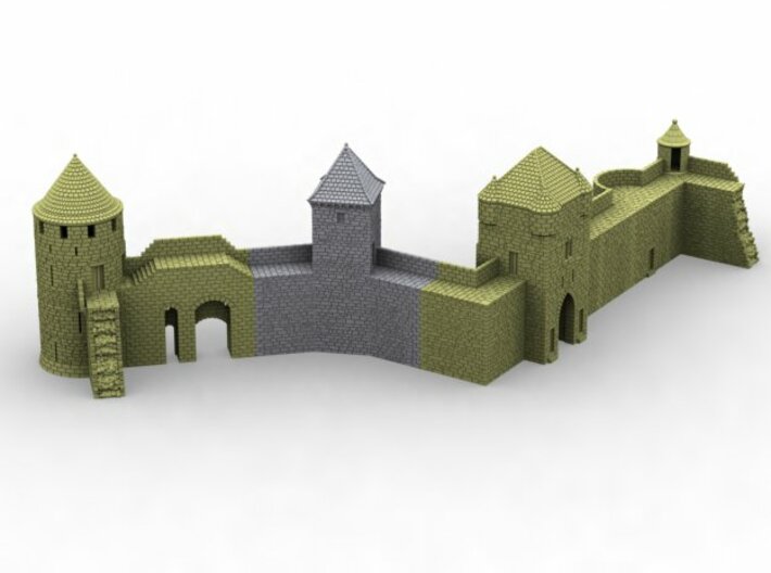 NF9 Modular fortified wall 3d printed 