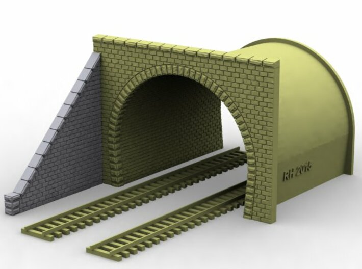 NT33 Tunnel portal for double track 3d printed