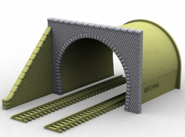 NT12 Tunnel portal for double track 3d printed 