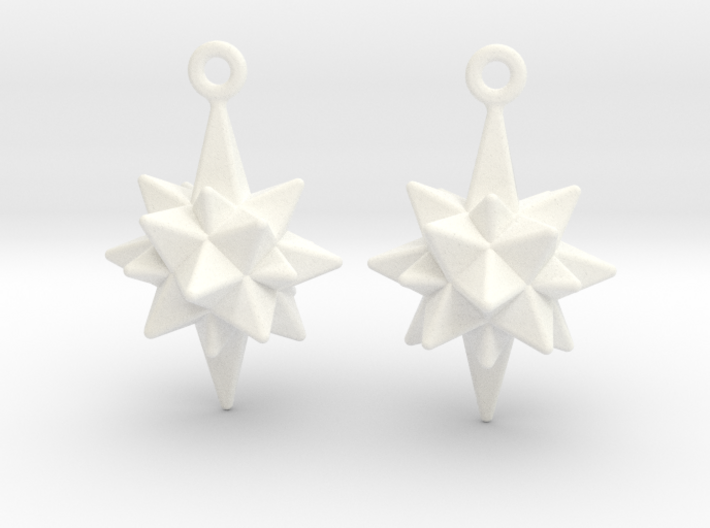 Moravian Star Earrings 3d printed 