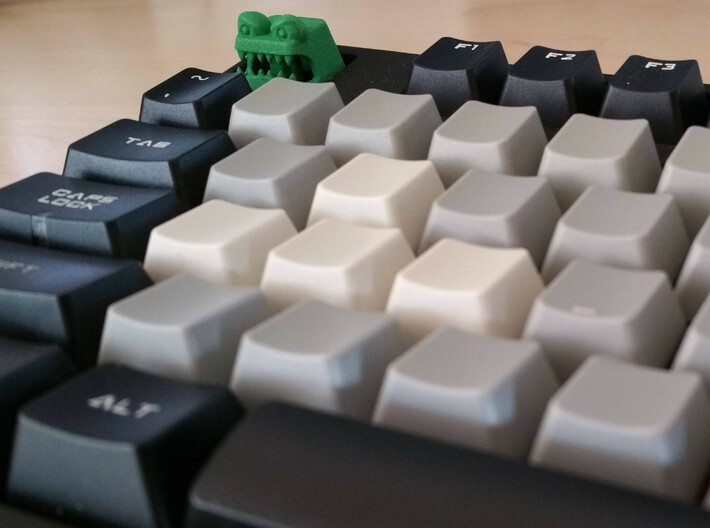 Monster Cherry MX Keycap 3d printed Monster Cherry MX Keycap in Green Strong & Flexible (Photos by prototypepacifist)