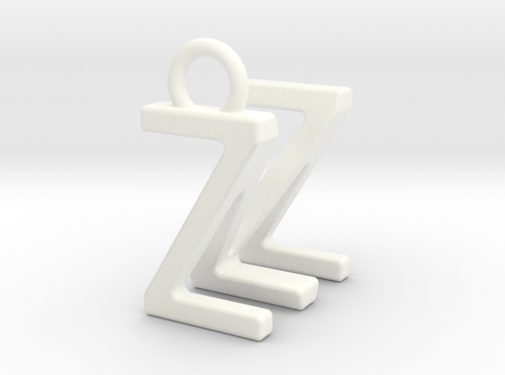 Two way letter pendant - MZ ZM 3d printed