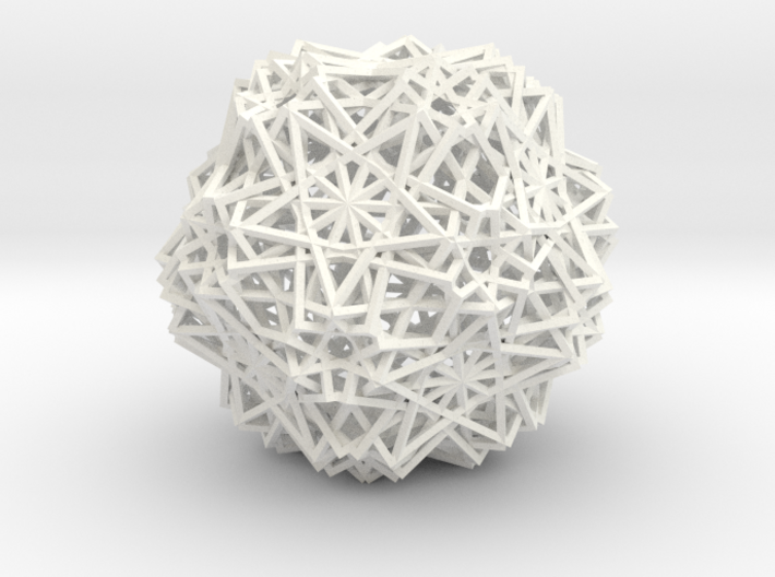 Cube 30 Compound -wireframe 3d printed