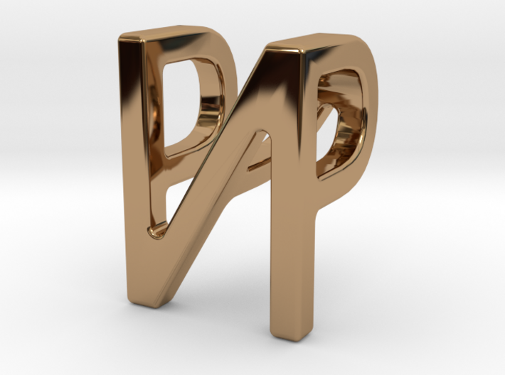 Two way letter pendant - NP PN 3d printed