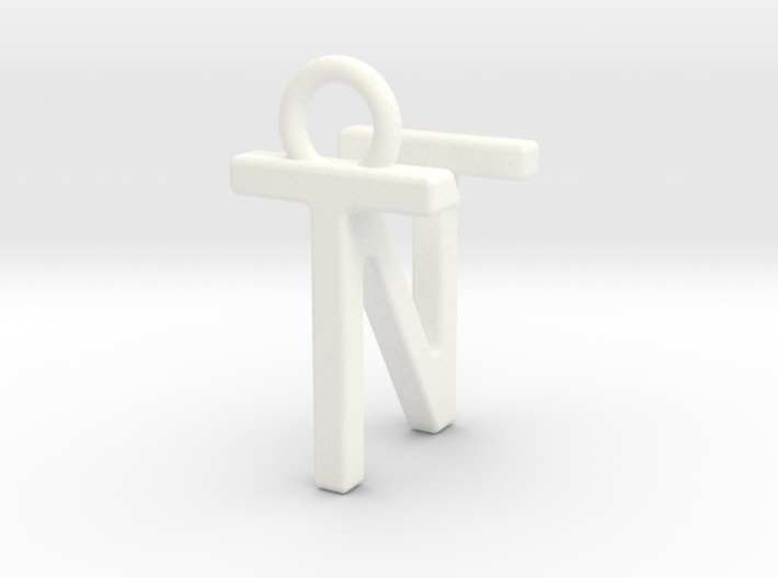 Two way letter pendant - NT TN 3d printed