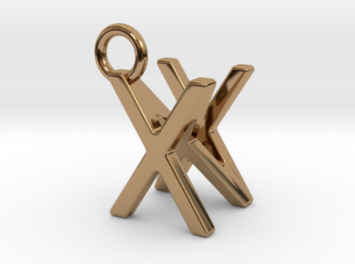 Two way letter pendant - NX XN 3d printed