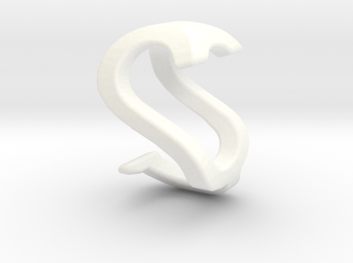 Two way letter pendant - QS SQ 3d printed