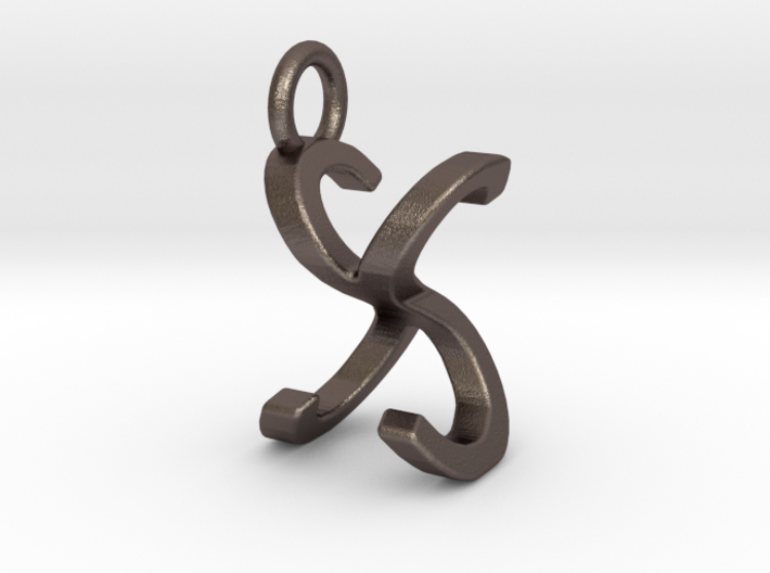 Two way letter pendant - SX XS 3d printed