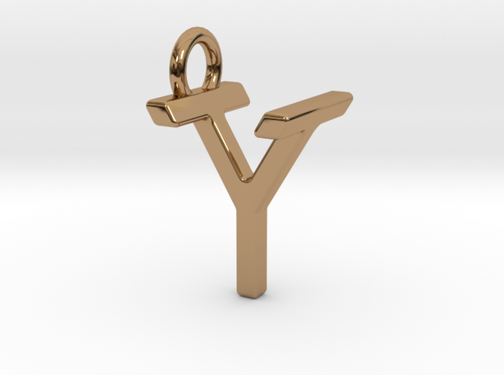 Two way letter pendant - TY YT 3d printed