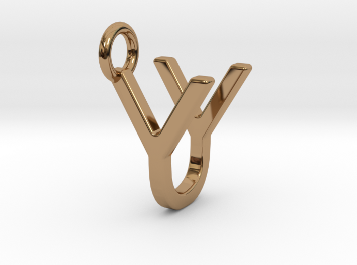 Two way letter pendant - UY YU 3d printed
