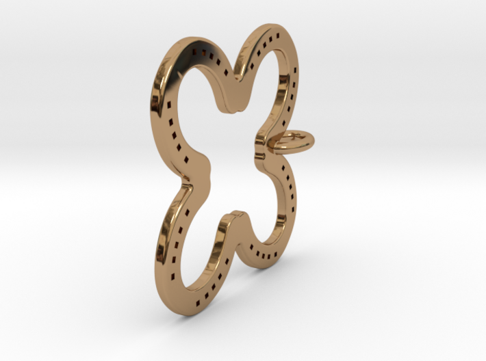 Tilted Horseshoe with luck 3d printed