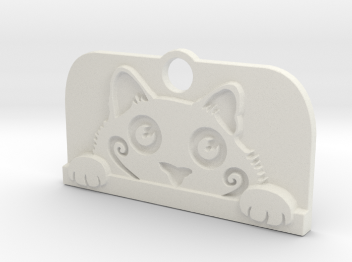 Voyeur Cat Pendant - Small 3d printed 