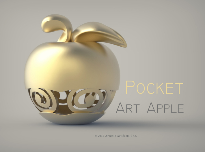 Pocket Art Apple 3d printed