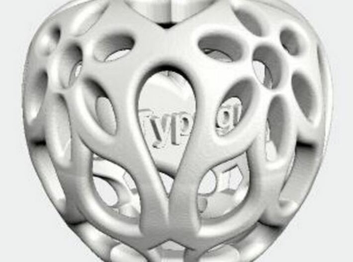 Apple Heart Ornament 3d printed 